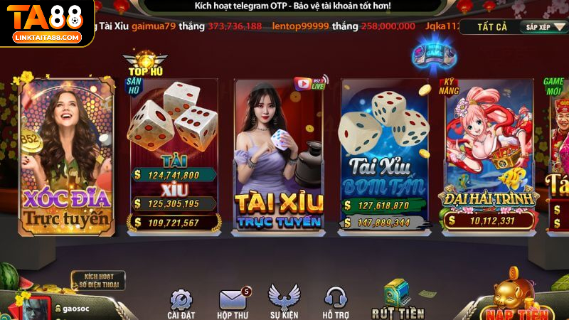 Live Casino B52 tại nhà cái Ta88 được đầu tư thiết kế về giao diện, phát triển nhiều tính năng hiện đại