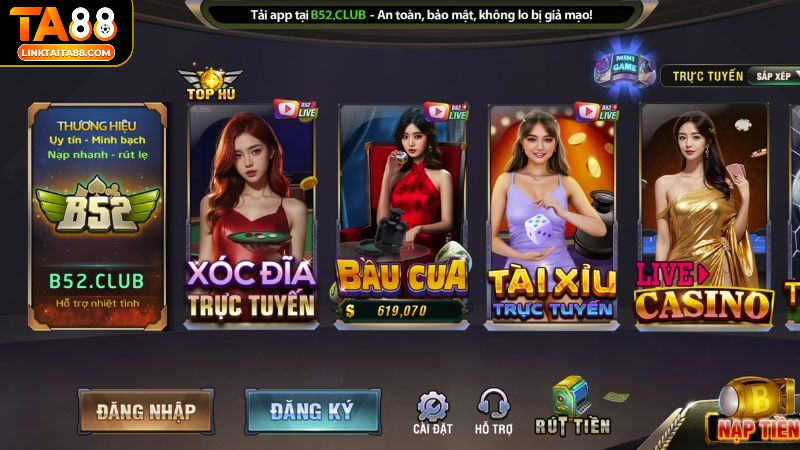Khám phá siêu phẩm bom tấn tại sảnh Live Casino B52